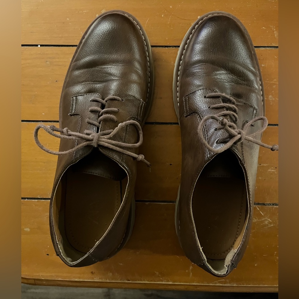 ZARA brown men’s oxford shoes size 43